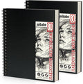 Sketch Book 9" x 11"，2 Pack 80-Sheets (68lb/100gsm)，Double-Sided Hardbound Sketchbook, Spiral Bound,Acid Free Painting Art Paper for Kids and Adults