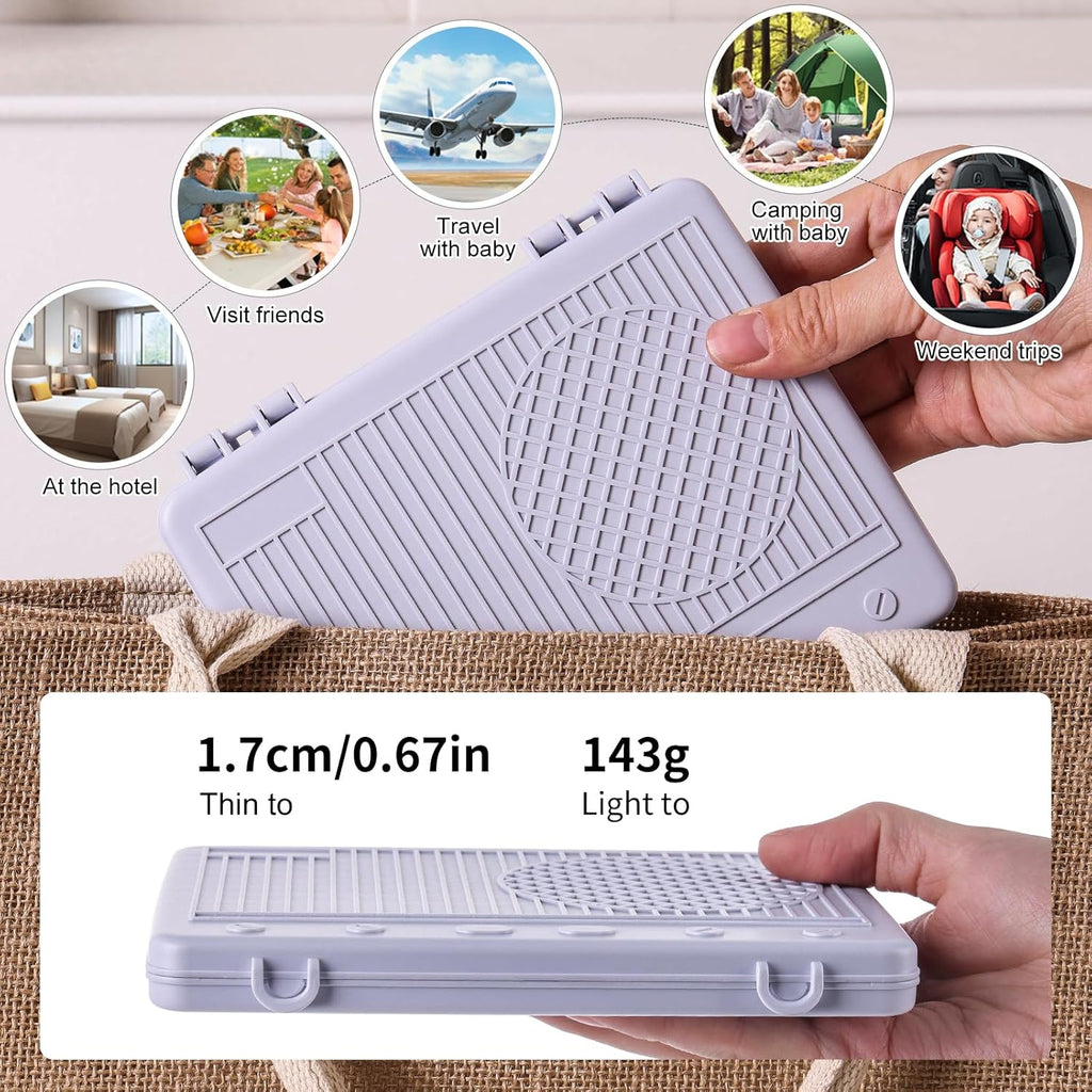 Baby Bottle Drying Rack -Travel Baby Bottle Drying Rack Set, Cleaner Kit with Silicone Bottle Brush,Straw Brush, Suitable for Home use or Traveling with Babies, Camping(Gray) ﻿ ﻿