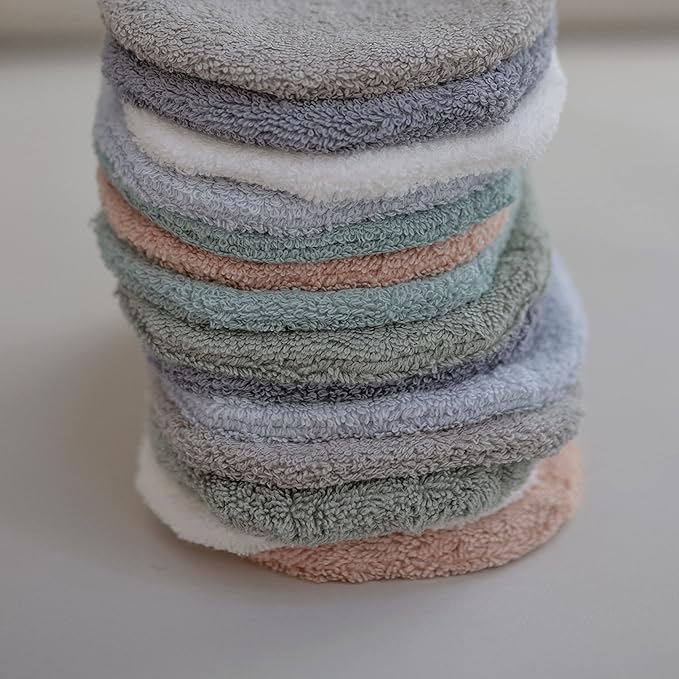 mushie Baby Bath Mitt | Organic Cotton | Pack of 2 (Gray)