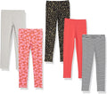 Amazon Essentials Girls and Toddlers' Leggings, Multipacks