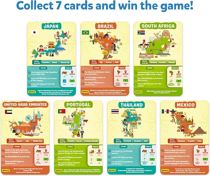 Skillmatics Guess in 10 Countries of The World, Perfect for Boys, Girls, Kids & Families Who Love Card Games, Educational Toys, Travel Games, Trivia, Gifts for Ages 8, 9, 10 & Up