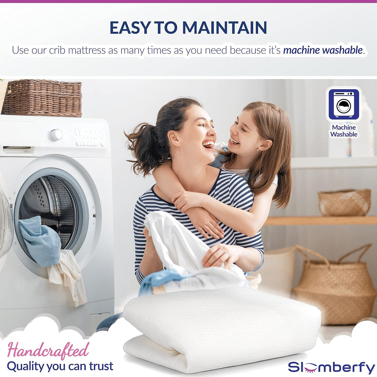 Mini Crib Mattress Protector by Slumberfy, Waterproof and Hypoallergenic Mattress Protector for Babies and Toddlers, Made of Bamboo Material -27x39 inches