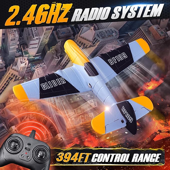 BEZGAR 3 Channel RC Plane, Drones for Kids, 6-axis Gyro Remote Control Airplane, RC Helicopter, Easy Control for Beginners Toys with Colorful LED Navigation Lights