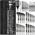 Nicpro 36pcs Paint Brush Set, Professional Paintbrushes with Palette Knife and Cloth Roll, Suitable for Artists and Beginners for Acrylic Painting, Oil, Watercolor, Gouache