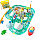 Leak-Proof Double-Tier Water Table Toys Playset with Cover, with Built in Pump, Kids Outside Play Toys for Toddlers 3-5 Ages 4-8 for Outside Garden Beach Pool