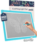 iVyne Corded Light Pad for Weeding Vinyl - A4 Light Box for Drawing - Light Board for Tracing - Light Box for Diamond Painting, Weeding Vinyl, Sketching, Tracing (Blue)