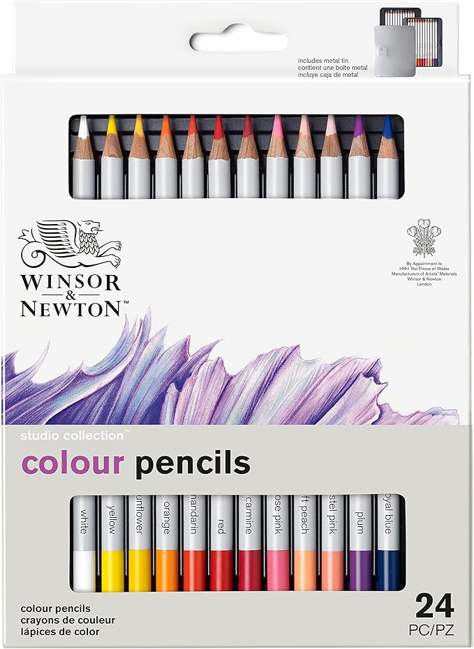 Winsor & Newton Studio Collection Artist Pencils, Color Pencils, Set of 24
