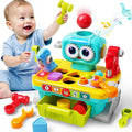 iPlay, iLearn Toddler Musical Workbench Toys for One Year Old Boys, Baby Pretend Play Tool Set, Infant Shape Sorter Activities, Kids Pounding Game, 1st Birthday Gift for 12 18 24 Month Girls Age 1 2 3