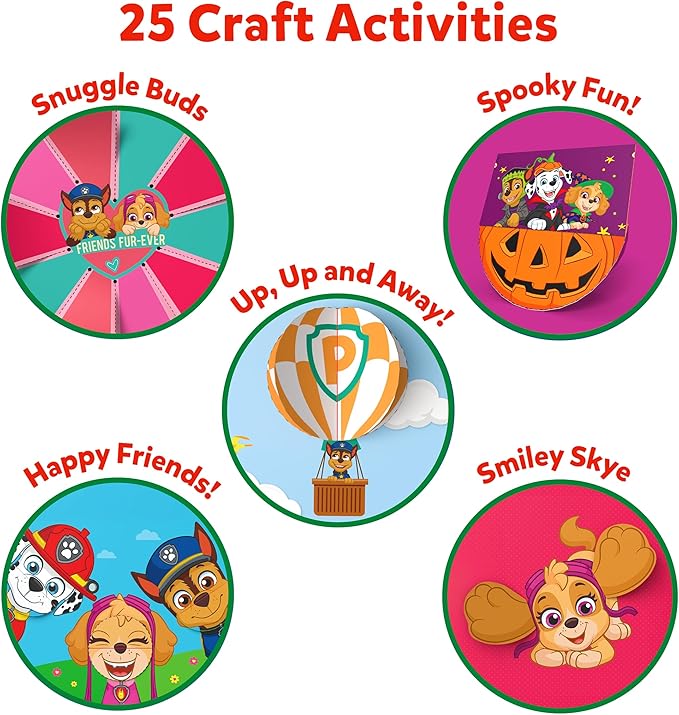 Skillmatics Scissor Skills Activity Book - Snip Snip PAW Patrol, Stocking Stuffers, Preschool Cutting & Creative Activities, Felt Craft Kit, Fine Motor Skills, Christmas Gifts for Ages 3, 4, 5, 6, 7