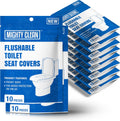 Toilet Seat Covers Flushable (100 Pack) - Upgraded XL Size| Biodegradable Paper Covers for Adults, Kids, Toddlers | Travel Essentials for Public Restroom, Airplane, Camping