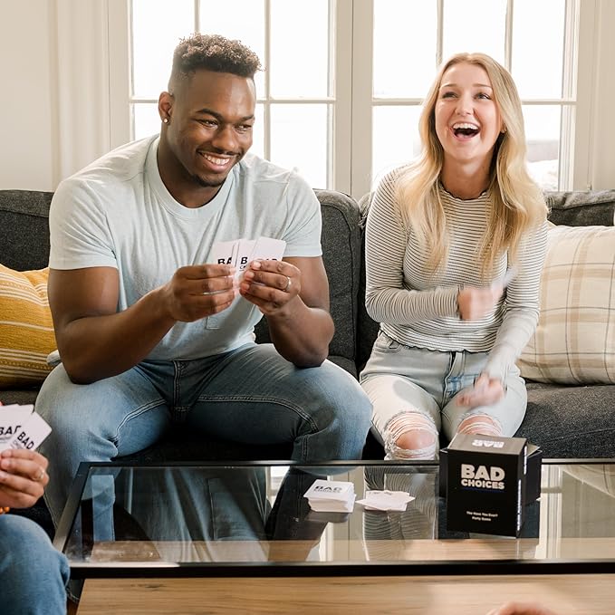 BAD CHOICES Party Game - The Have You Ever? Game - Hilarious Adult Card Game for White Elephant Parties and Board Games Night with Your Friends