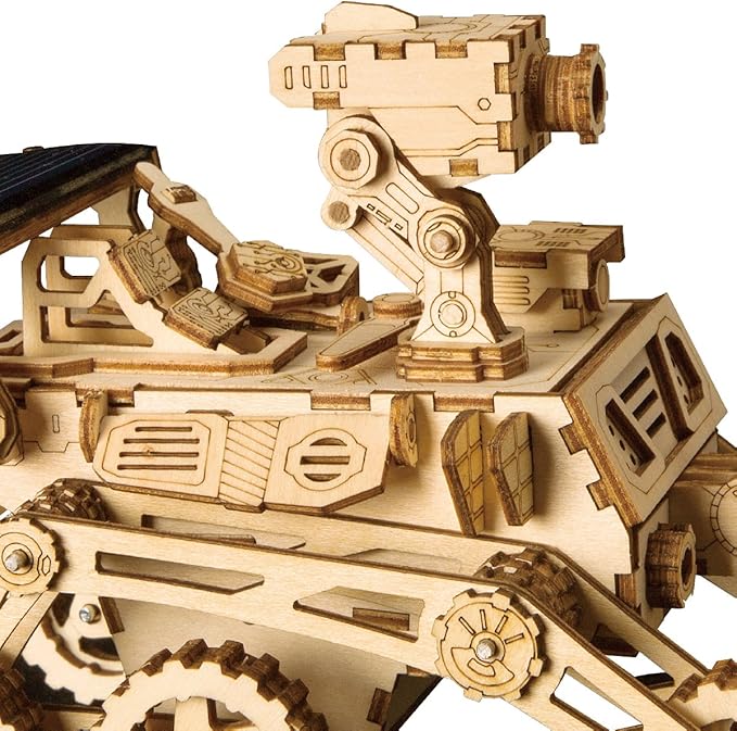 ROKR Assemble Solar Energy Powered Cars-Moveable 3D Wooden Puzzle Toys-Funny Teaching Educational-Home Deco-Model Building Sets-Best Christmas,Birthday Gift for Boys,Children,Adult (Curiosity Rover)