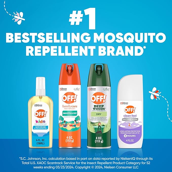 OFF! Kids Insect Repellent Spray, 100% Plant Based Oils, Safe for Use On Babies, Toddlers and Kids, 4 oz