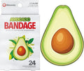 BioSwiss Bandages, Avocado Shaped Self Adhesive Bandage, Latex Free Sterile Wound Care, Fun First Aid Kit Supplies for Kids, 24 Count