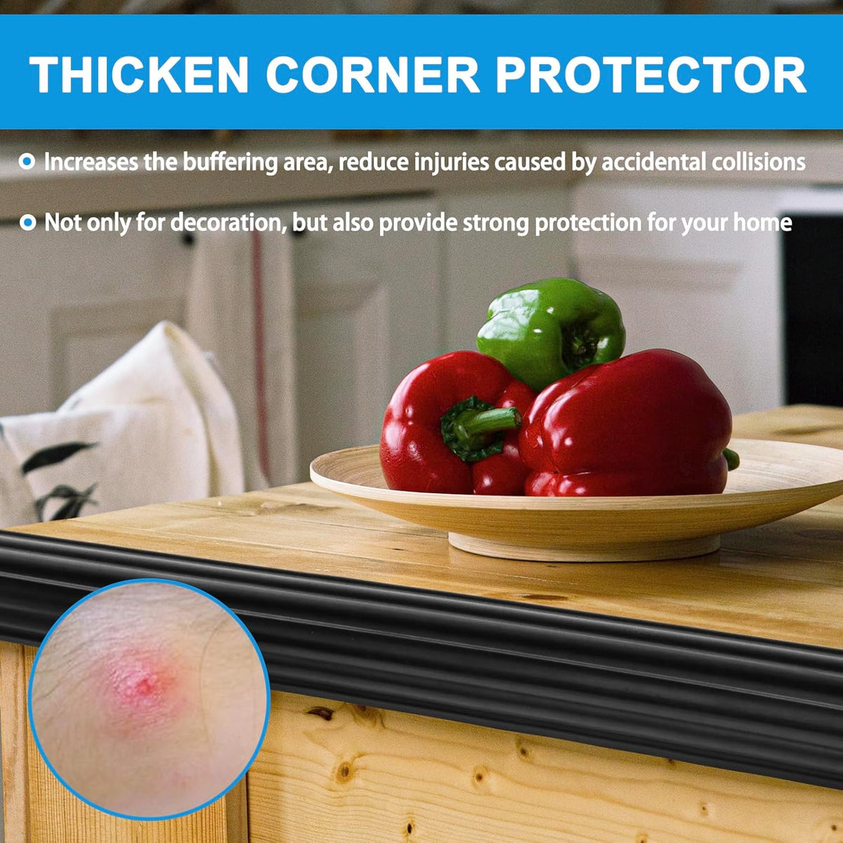 Wall Corner Protector Peel and Stick Corner Trim Molding Flexible Inside & Outside Wall Edge Guard Self Adhesive Moulding Trim for Edge Use, Black, 0.8” W x 40’ L