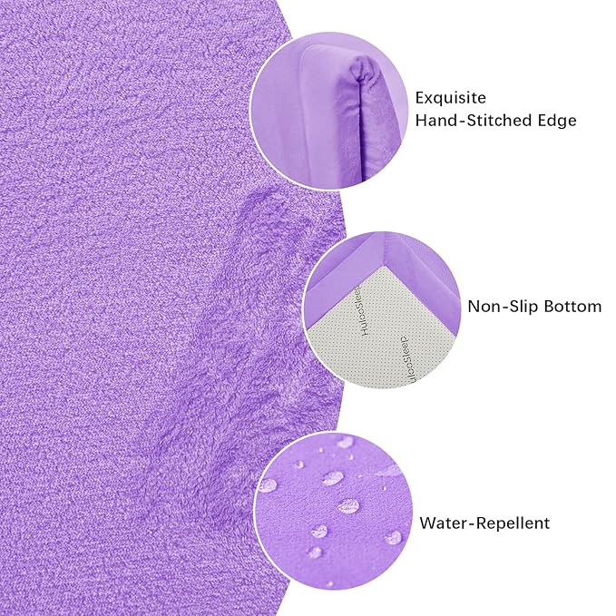 Baby Play Mat for Floor,1.3" Thick Memory Foam Tummy Time Mat for Toddlers,Infants,Kids,Water-Repellent Soft Nursery Rug,Extra Large Non Slip for Crawling&Yoga,Tatami Style for Living Room(Lavender)