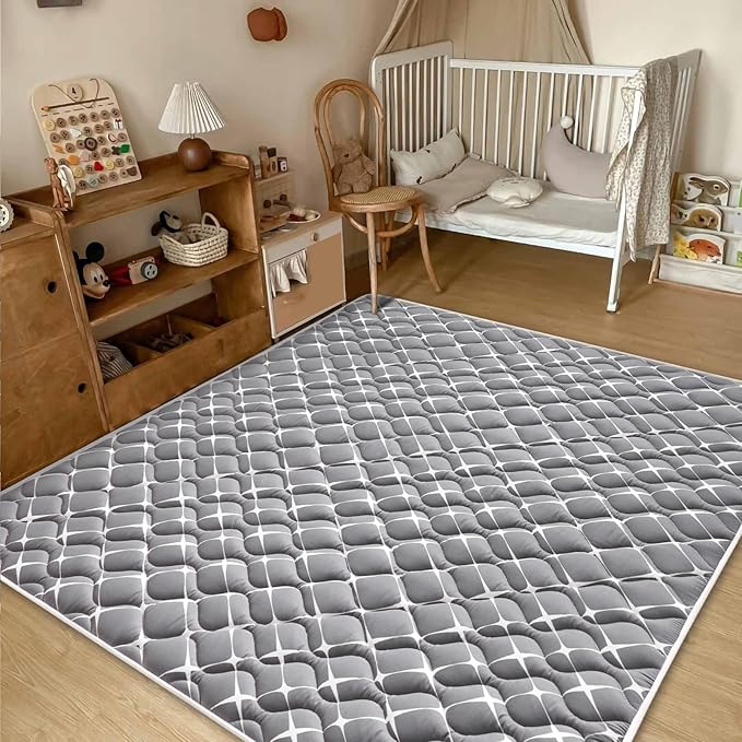 Baby Play Mat - 79" X 63",Premium Thicker Foam One-Piece Crawling Mat, Machine Washable, Extra Large Anti-Slip Activity Playmat for Babies, Toddlers & Infants