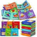 Dr.Rapeti Soft Cloth Books Baby Books Bath Books 6-Pack for Baby Infant Toddler Kids Crinkle Squeaky Washable Chewable Non-Toxic Early Educational Giftable