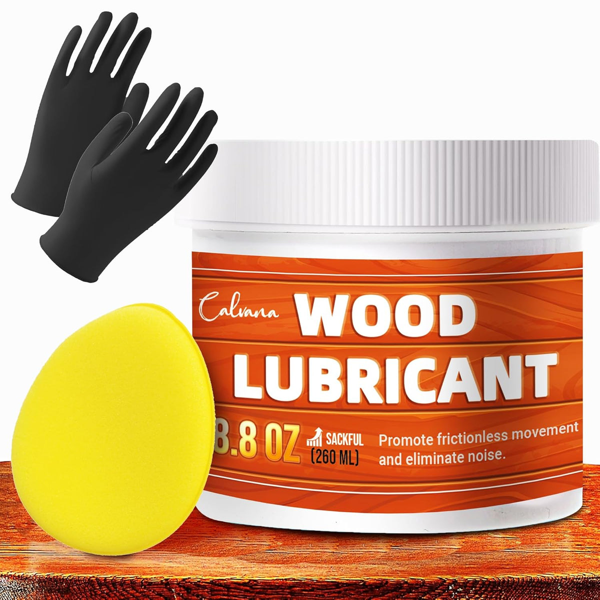 8.8oz Wood Wax for Home Projects,Door Hinge Lubricant,for Wood Drawer Slides,Sliding Glass Door,Window Track, Clear,Unscented, Non-Spray Formula