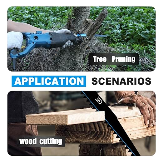 3 Pack 9 inch Reciprocating Saw Blades Set，3 TPI High Carbon Saw Blades for Wood Cutting ，Saw Blades with Organizer Case (3, 3T/9inch)