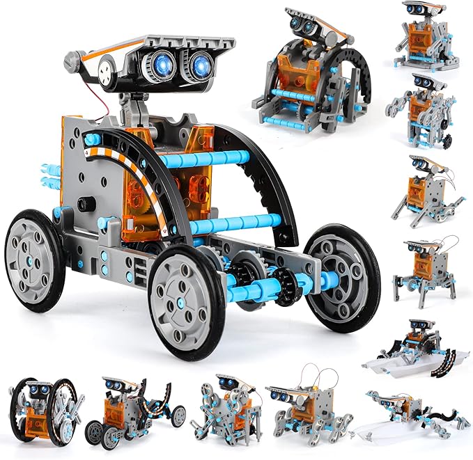 Lucky Doug Solar Power Kits Toys for Boys Ages 8-13, STEM Robot Kit Toys Gifts for Kids 8 9 10 11 12 13 Years, Educational Building Science Experiment Set Birthday for Kids Boys Girls