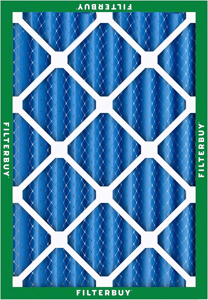 Filterbuy 18x24x4 Air Filter MERV 13 Optimal Smoke & Allergy Defense (3-Pack), Electrostatic Pleated HVAC AC Furnace Filters Replacement, Made in USA (Actual Size: 17.50 x 23.38 x 3.63)