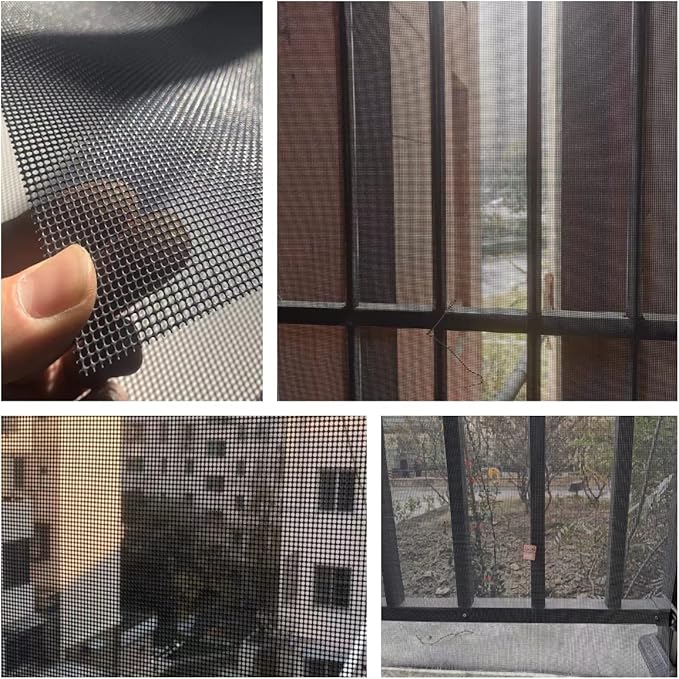 Stainless Steel Mesh Screen, 4 Pack 14 Mesh Hard 304 PVC Coated Stainless Steel Wire Screen for Vent, Cage, Cabinets, Security Guard, Garden (30 X 21CM)