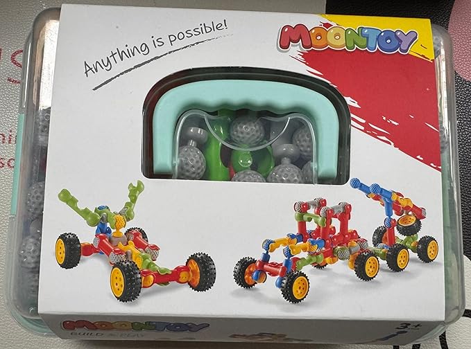 MOONTOY STEM Kits Building Toys for 3 4 5 6 7 8 Year Old Boy Girl Birthday Gift, Educational Building Blocks for Kids Ages 3-5 5-7 4-8 6-8, Preschool Engineering Set Creative Activities Classroom Game