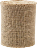 LaRibbons 6 Inch Burlap Wide Fabric Craft Ribbon，10 Yard, Natural Brown Ribbon for Bow Crafting,Wreath-Making, Tree Decoration