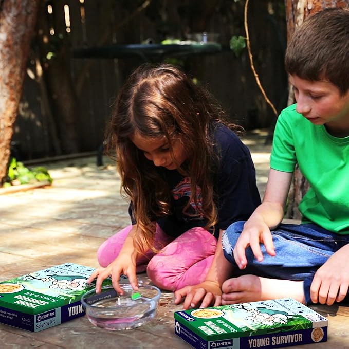 Einstein’s Young Survivor Science Kit for Kids. STEM for Boys & Girls Aged 8 and Above. Over a Dozen of Exciting Experiments Inside. Detailed Picture Guide Included.