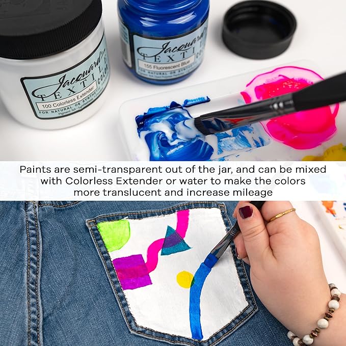 Jacquard Textile Color Paint FL, Fluorescent Violet
