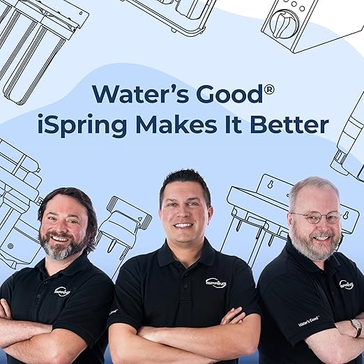 iSpring Whole House Water Filter System, Highly Reduces up to 99% Chlorine, Sediment, Taste, Odor, 3-Stage Water Filtration System w/Clear 1st-Stage Housing, Model: WCB32C, 3/4" Inlet/Outlet
