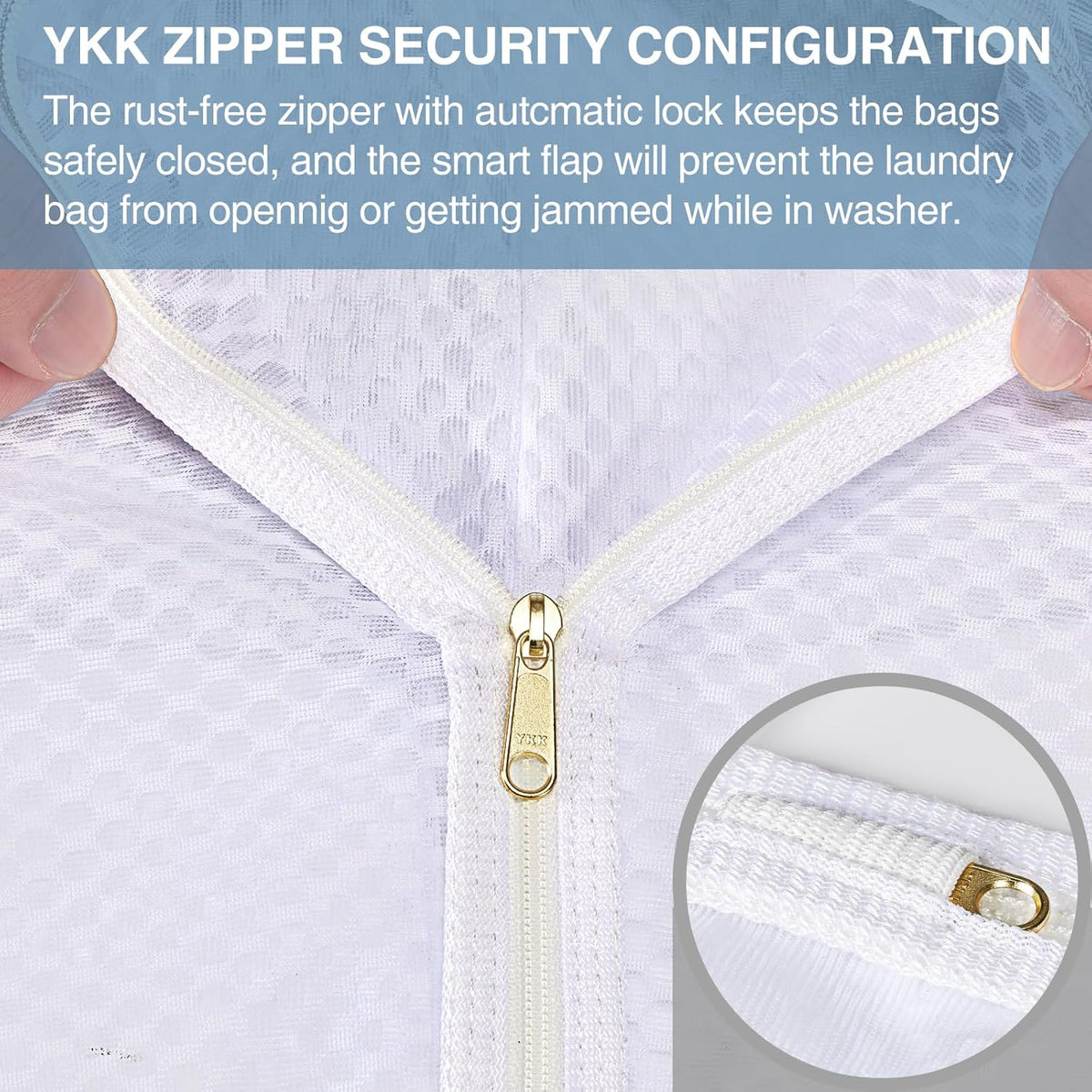 3 pcs Durable Honeycomb Mesh Laundry Bags for Delicates 3 Large (16" x 19")