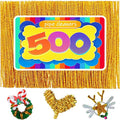 GAGANIU 500pcs Pipe Cleaners, Pipe Cleaners for Crafts, Craft Supplies Multicolor Chenille Stems for Art&Craft Christmas DIY Projects(Golden Glitter)