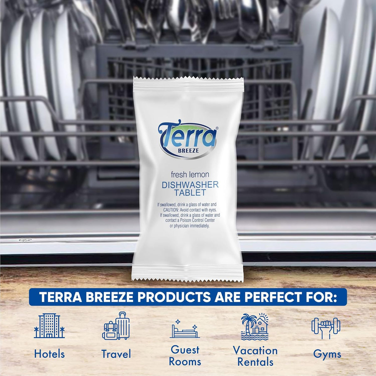 Individually Wrapped Dishwasher Tablets | Dishwasher Detergent | Dish Soap Pods | Fresh Lemon Scent | Deep Clean for Dishes | 200 Count Bulk for Vacation Rentals and Extended Stay Hotels