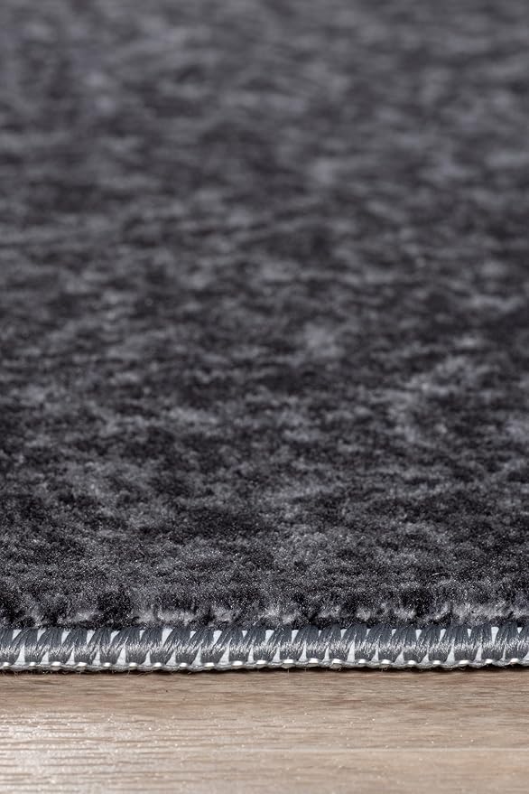 Non-Slip Washable 5x7 Area Rugs for Living Room Bedroom, Ultra Soft Bedside Rug, Indoor Floor Carpet for Kids Girls and Boys, Dorms, Nursery Rooms, Non-Skid Area Rug, Abstract Anthracite, 5' x 7'