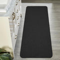 Bath Mat,Ultra Thin Bathroom Runner Rugs,Large Bath Mats for Bathroom,Quick Dry,Non-Slip,Machine Washable,Low Pile,Bath Rug,Shower Outside,Sink,Home Decor Accessories.Black,2'x5'（24x60inch）