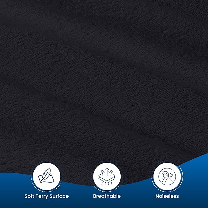 Utopia Bedding Waterproof Mattress Protector King Size, Premium Terry Mattress Cover 200 GSM, Breathable, Fitted Style with Stretchable Pockets (Black)