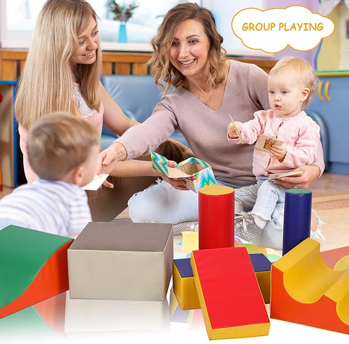 Toddler Foam Climbing Set Indoor - Kids Climb & Crawl Soft Activity Playset - Toddler Climber Gymnastics Equipment for Walking in Balance