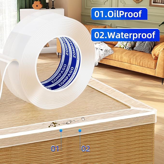 Clear Soft Corner Protectors for Furniture Strip,0.8in x9.84FT,Sharp Edge & Table Bumper,Window Edge,Wall Protector, Soft Corner Guards Safe for Proof,Table Corner Protectors in Family