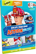 JUNKO Create Your Own Firefighter, Viking, and Space Action Helmet | Build and Color DIY Paper Craft Kit for Kids | Fun Rainy Day Activity