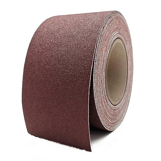 150 Grit Sandpaper Roll, 3 Inch x 49 Feet Emery Cloth Roll Aluminum Oxide Abrasive Paper Roll Continuous Sandpaper for Metalworking, Woodworker, Furniture Repair, Sanding Automotive Plumbing