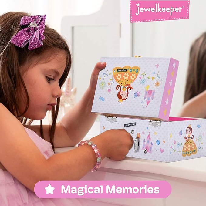 Jewelkeeper Jewelry Box for Girls - Toddler Jewlery Box - Girls Jewelry Box 6-8 - Blonde Princess Musical Jewelry Boxes, The Beautiful Dreamer Tune and Spinning Doll
