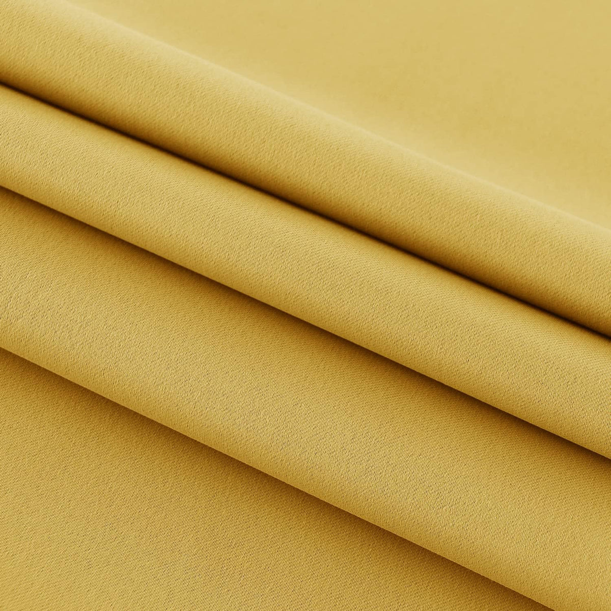 DWCN French Door Curtains – Rod Pocket Thermal Blackout Curtain for Doors with Glass Window, Kitchen and Patio Doors for Privacy, 54 X 72 Inches Long, 1 Curtain Panel with Tieback, Yellow