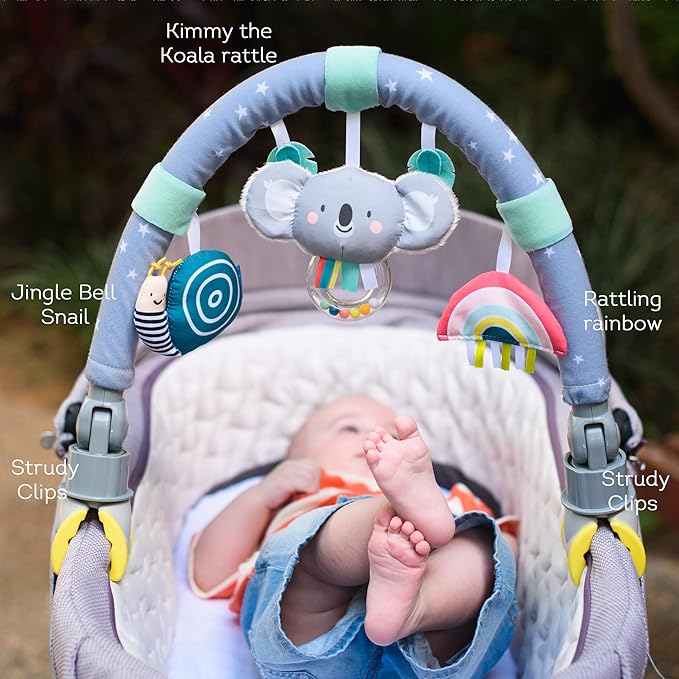Taf Toys Koala Daydream pram, Stroller & car seat Arch | Ideal for Infants & Toddlers, Activity Arch with Fascinating Toys, Stimulates Baby’s Senses and Motor Skills Development, for Easier Outdoors