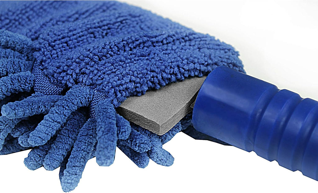 CleanAide Handheld Reusable Microfiber Flex Duster – Bendable, Lightweight, Dust Cleaner for Blinds, Shutters, Radiators, Electronics, Glass, Hard-to-Reach Areas – Machine Washable, 20”, Blue