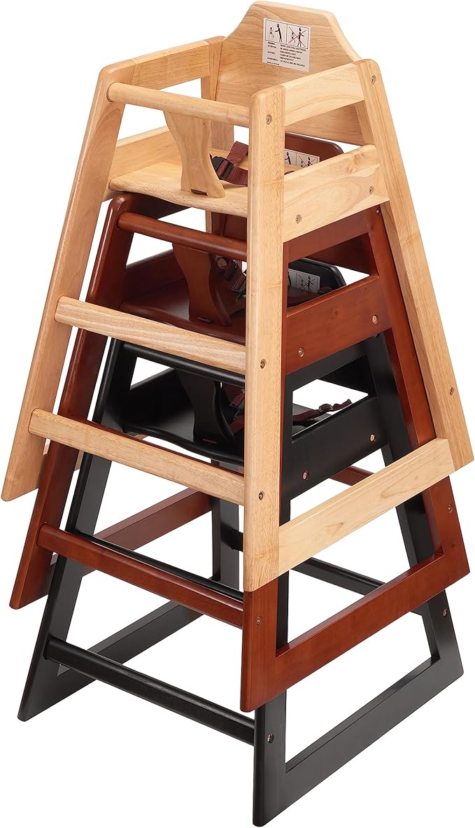 Baby Highchairs, Durable Dining Feeding Chair with Steps, High Chairs for Babies and Toddlers, Seating Ready-to-Assemble Restaurant Wood High Chair, Wooden High Chair (Highchair/Booster/Chair)