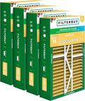 Filterbuy 16x25x5 Air Filter MERV 11 Superior Pet & Allergy Defense (4-Pack), Pleated HVAC AC Furnace Filters for Amana, Coleman, Goodman, Maytag, York, and More (Actual Size: 15.38 x 25.50 x 5.25)