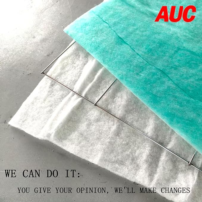AUC Paint Booth Tacky Intake Filter Pad Series 55, 16" x 20" (20/case) Spray Booth Intake Filter with Internal Wire Support Frame