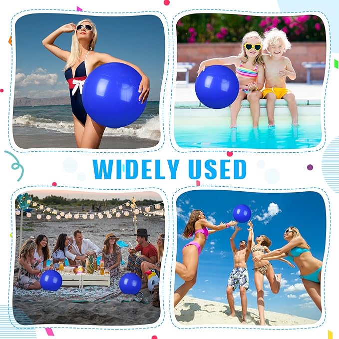 2 Pcs Inflatable Beach Ball 8 inch Swimming Pool Balls Summer